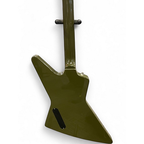 Used Epiphone Explorer Olive Green Drab Solid Body Electric Guitar