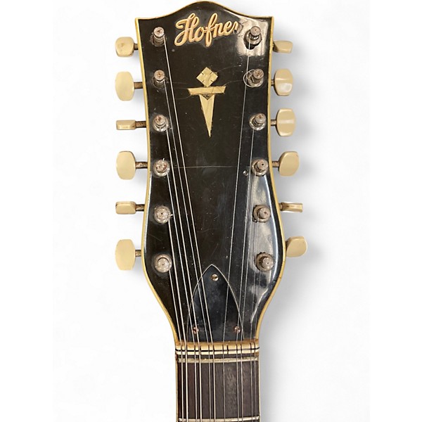 Vintage 1960s Hofner 457/12 Antique Burst Hollow Body Electric Guitar