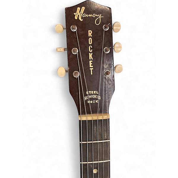 Vintage 1950s Harmony Rocket H59 Cherry Sunburst Hollow Body Electric Guitar