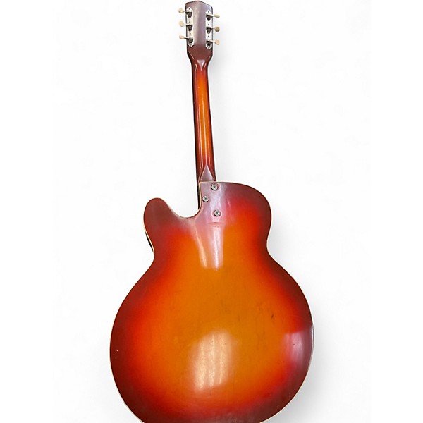 Vintage 1950s Harmony Rocket H59 Cherry Sunburst Hollow Body Electric Guitar