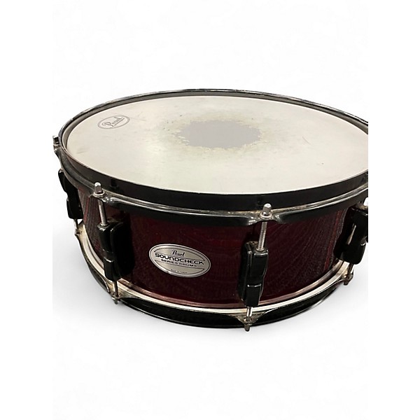 Used Pearl 14in Soundcheck SNARE Burgundy Drum