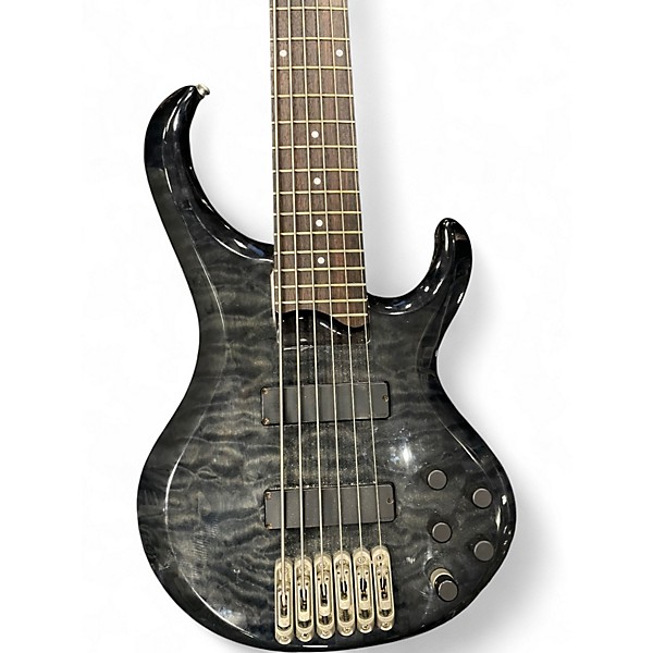 Used Ibanez BTB406 Trans Gray Electric Bass Guitar