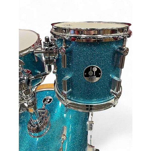 Used SONOR 3 Piece Martini Special Edition Blue Sparkle Drum Kit