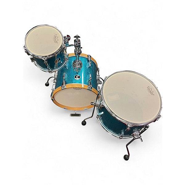 Used SONOR 3 Piece Martini Special Edition Blue Sparkle Drum Kit