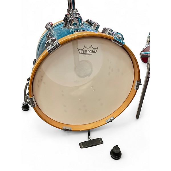 Used SONOR 3 Piece Martini Special Edition Blue Sparkle Drum Kit