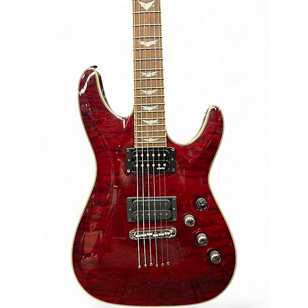 Used Schecter Guitar Research Omen Extreme 6 Red Solid Body Electric Guitar