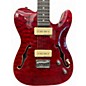 Used Iyv HOLLOW BODY TELE Crimson Red Trans Hollow Body Electric Guitar