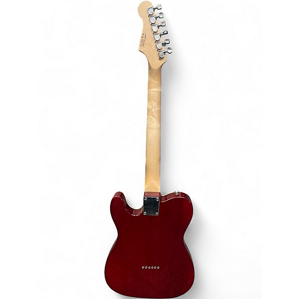 Used Iyv HOLLOW BODY TELE Crimson Red Trans Hollow Body Electric Guitar