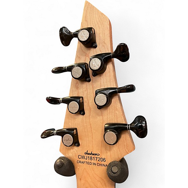 Used Jackson JS22-7 Dinky 7 String BLACK Solid Body Electric Guitar