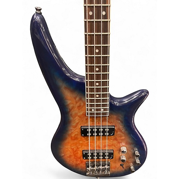 Used Jackson JS3Q Amber Blue Burst Electric Bass Guitar