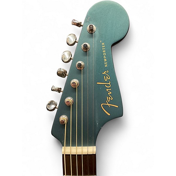 Used Fender Newporter Player Ocean Teal Acoustic Electric Guitar