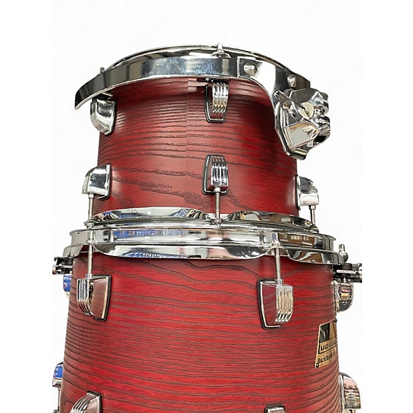 Used Ludwig 5 Piece Backbeat Ruby Grain Drum Kit