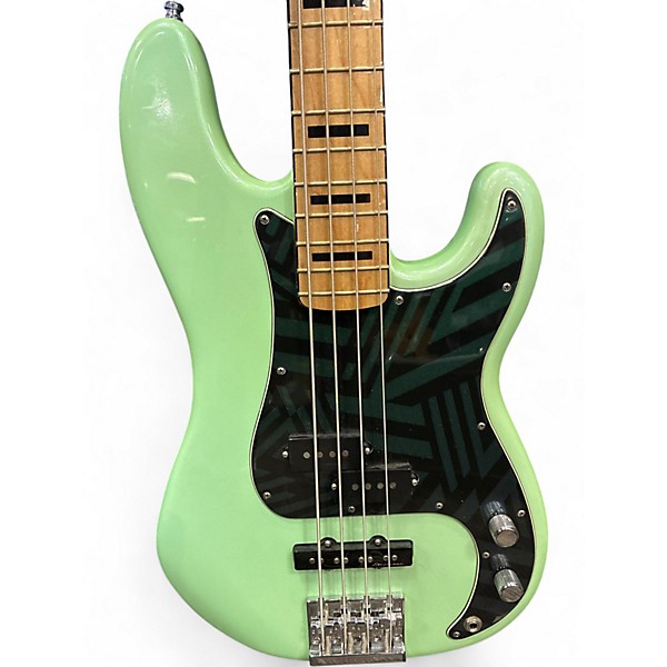 Used Fender Deluxe Precision Bass Special Surf Green Electric Bass Guitar