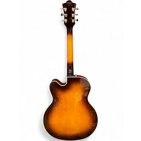 Used DeArmond X155 2 Color Sunburst Hollow Body Electric Guitar