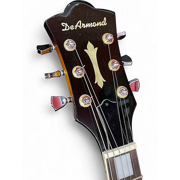 Used DeArmond X155 2 Color Sunburst Hollow Body Electric Guitar