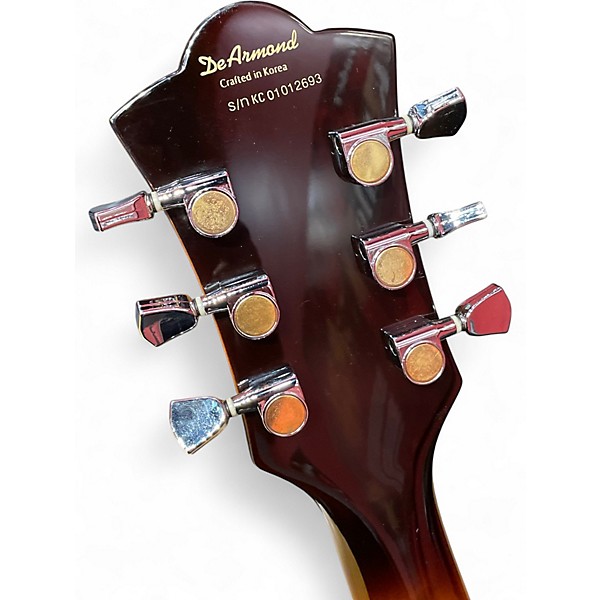 Used DeArmond X155 2 Color Sunburst Hollow Body Electric Guitar