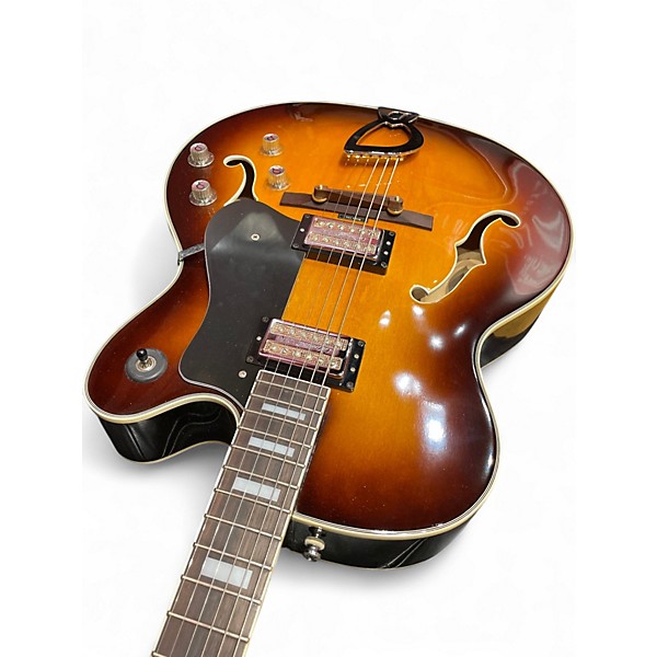 Used DeArmond X155 2 Color Sunburst Hollow Body Electric Guitar