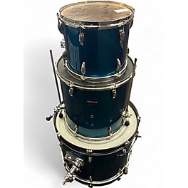 Used Ludwig 3 Piece Accent Combo Blue Drum Kit