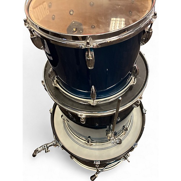 Used Ludwig 3 Piece Accent Combo Blue Drum Kit
