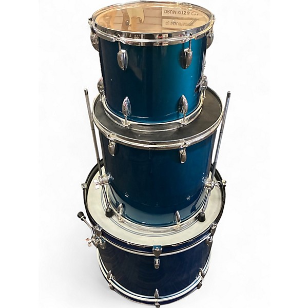 Used Ludwig 3 Piece Accent Combo Blue Drum Kit