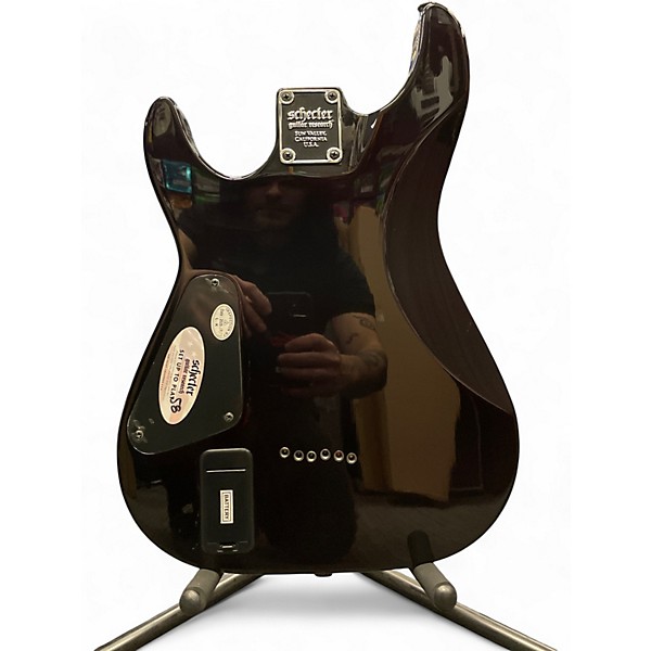 Used Schecter Guitar Research Demon 6 Crimson Red Burst Solid Body Electric Guitar