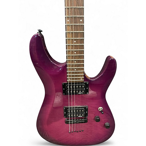 Used Schecter Guitar Research C-1 ELITE DIAMOND SERIES Pink Solid Body Electric Guitar