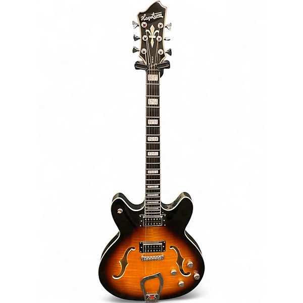 Used Hagstrom SUPER VIKING 2 Tone Sunburst Hollow Body Electric Guitar