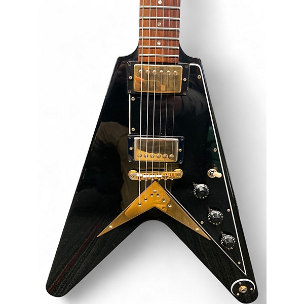 Used 1982 Gibson FLYING V HERITAGE REISSUE Ebony Solid Body Electric Guitar