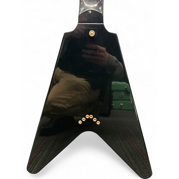 Used 1982 Gibson FLYING V HERITAGE REISSUE Ebony Solid Body Electric Guitar