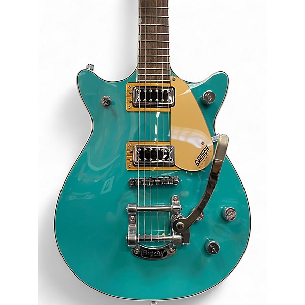 Used Gretsch Guitars G5232T Electromatic Double Jet FT With Bigsby Caicos Green Solid Body Electric Guitar