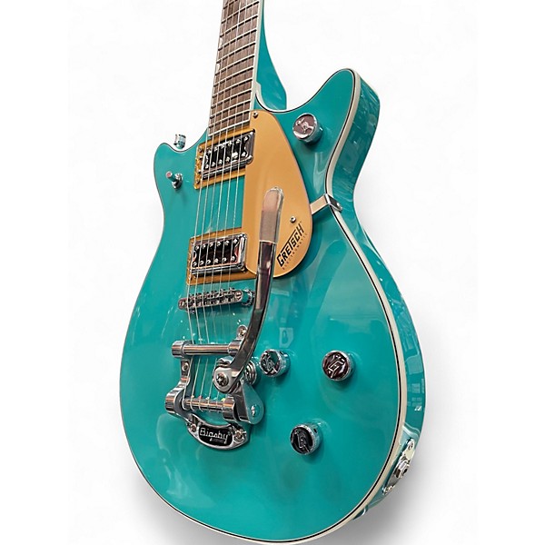 Used Gretsch Guitars G5232T Electromatic Double Jet FT With Bigsby Caicos Green Solid Body Electric Guitar