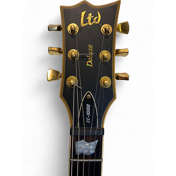 Used ESP LTD EC1000 Deluxe Black Solid Body Electric Guitar