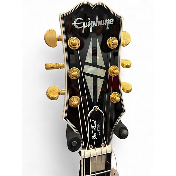 Used Epiphone Les Paul Custom Alpine White Solid Body Electric Guitar