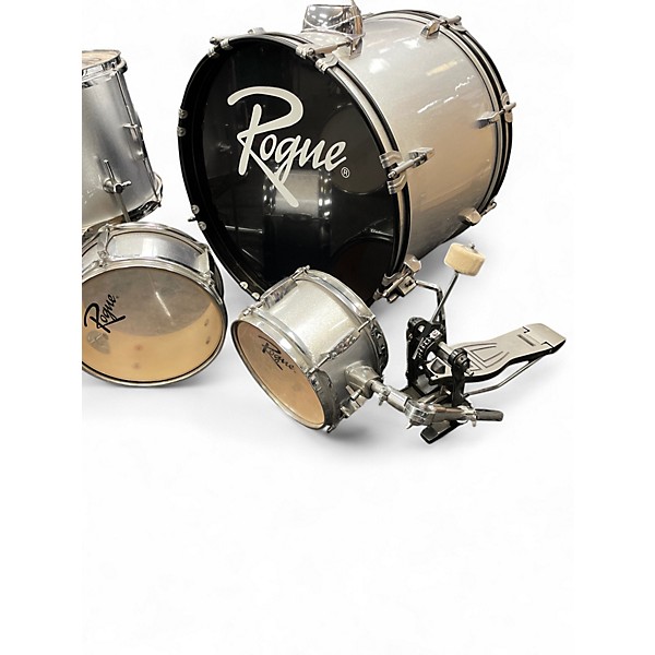 Used Rogue 5 Piece JUNIOR KICKER SILVER Drum Kit
