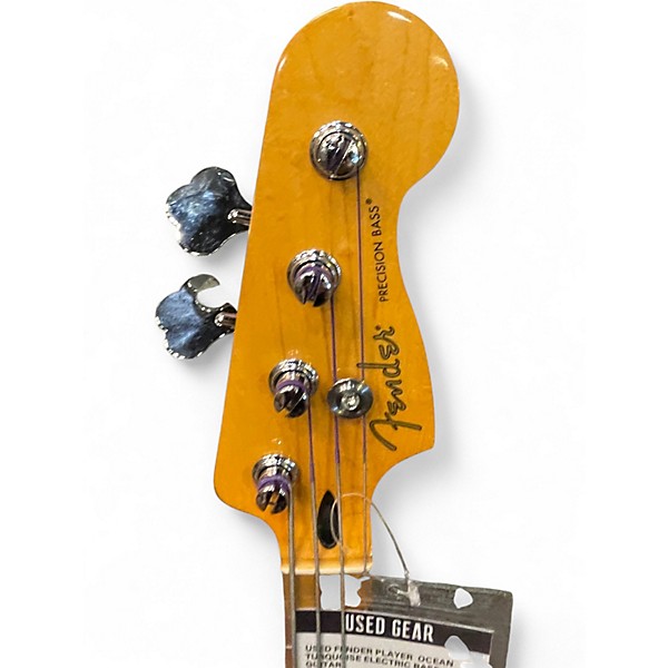 Used Fender player  Ocean Turquoise Electric Bass Guitar