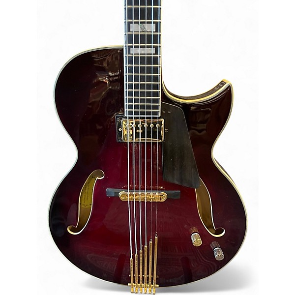 Used Conti Entrada Trans Red Hollow Body Electric Guitar