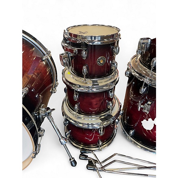 Used Gretsch Drums 7 Piece Catalina Maple Dark Cherry Burst Drum Kit