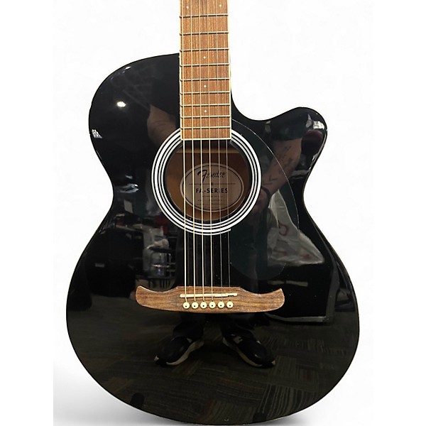 Used Fender FA135CE Concert Black Acoustic Electric Guitar