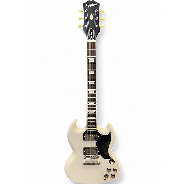 Used Epiphone inspired by gibson 61 sg white Solid Body Electric Guitar