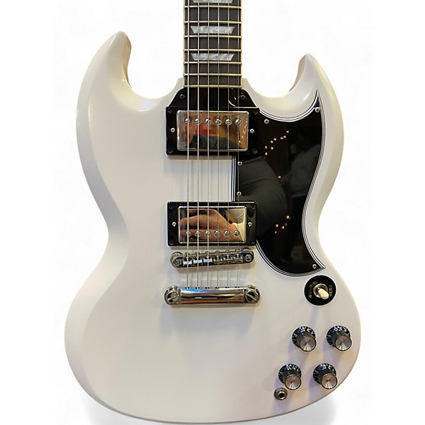Used Epiphone inspired by gibson 61 sg white Solid Body Electric Guitar