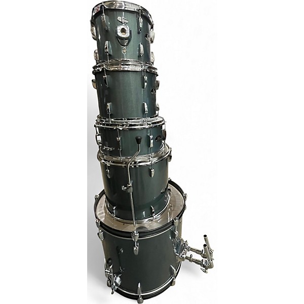 Used Pearl 5 Piece ROADSHOW Charcoal Metallic Drum Kit