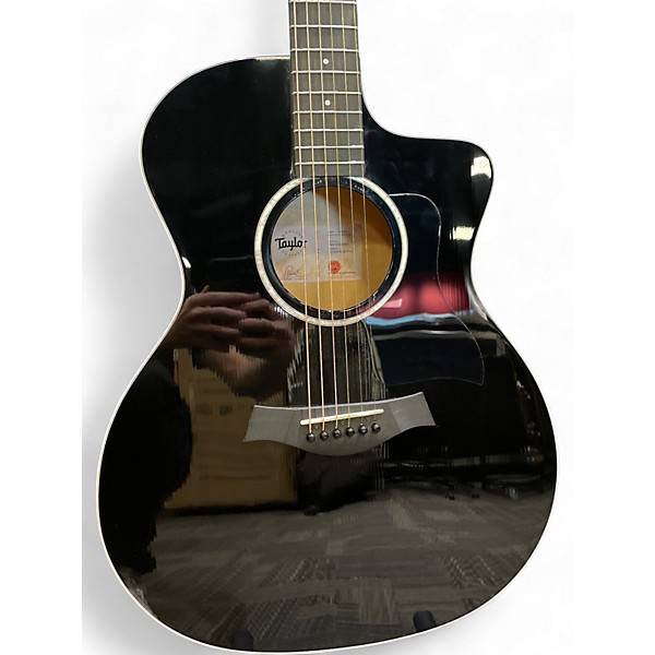 Used Taylor 214CE PLUS Black Acoustic Electric Guitar