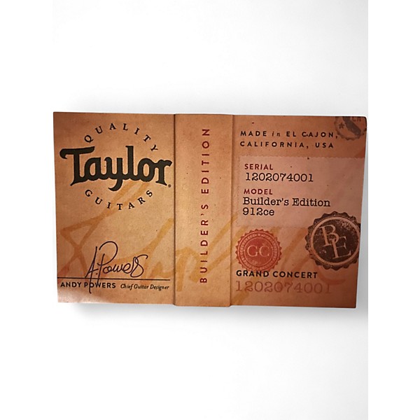 Used Taylor 912CE BUILDERS EDITION Sunburst Acoustic Electric Guitar