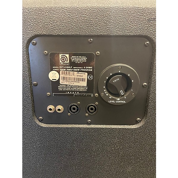 Used Ampeg SVT410HLF 500W 4x10 Bass Cabinet
