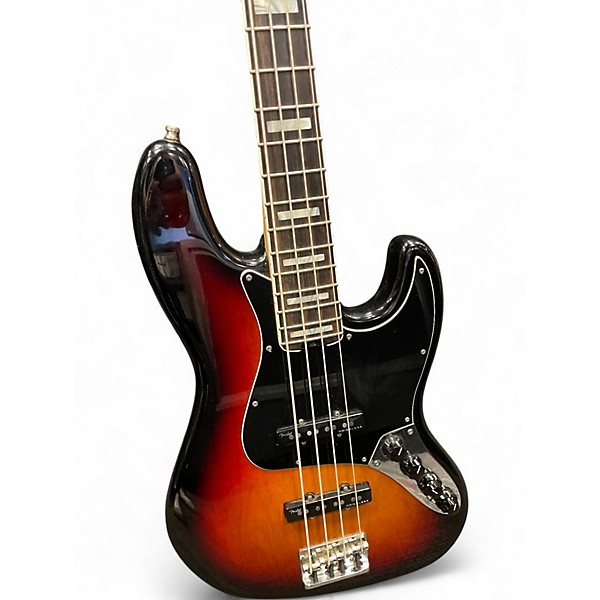 Used 2018 Fender American Elite Jazz Bass 3 Color Sunburst Electric Bass Guitar