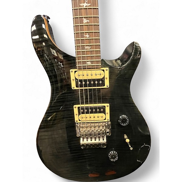 Used PRS SE Custom 24 FLOYD Trans Green Solid Body Electric Guitar