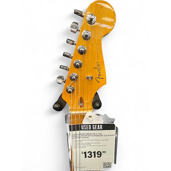 Used Fender American Ultra Stratocaster HSS ULTRABURST Solid Body Electric Guitar