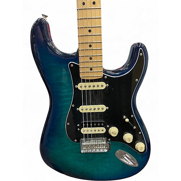 Used Fender Player Stratocaster HSS Plus Top Blue Burst Solid Body Electric Guitar