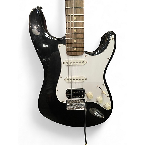 Used Squier Stratocaster HSS Black Solid Body Electric Guitar