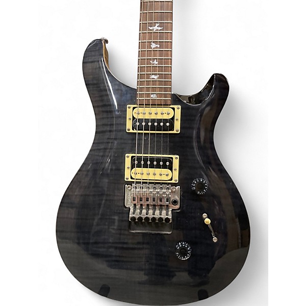 Used PRS SE Custom 24 FR Trans Black Solid Body Electric Guitar